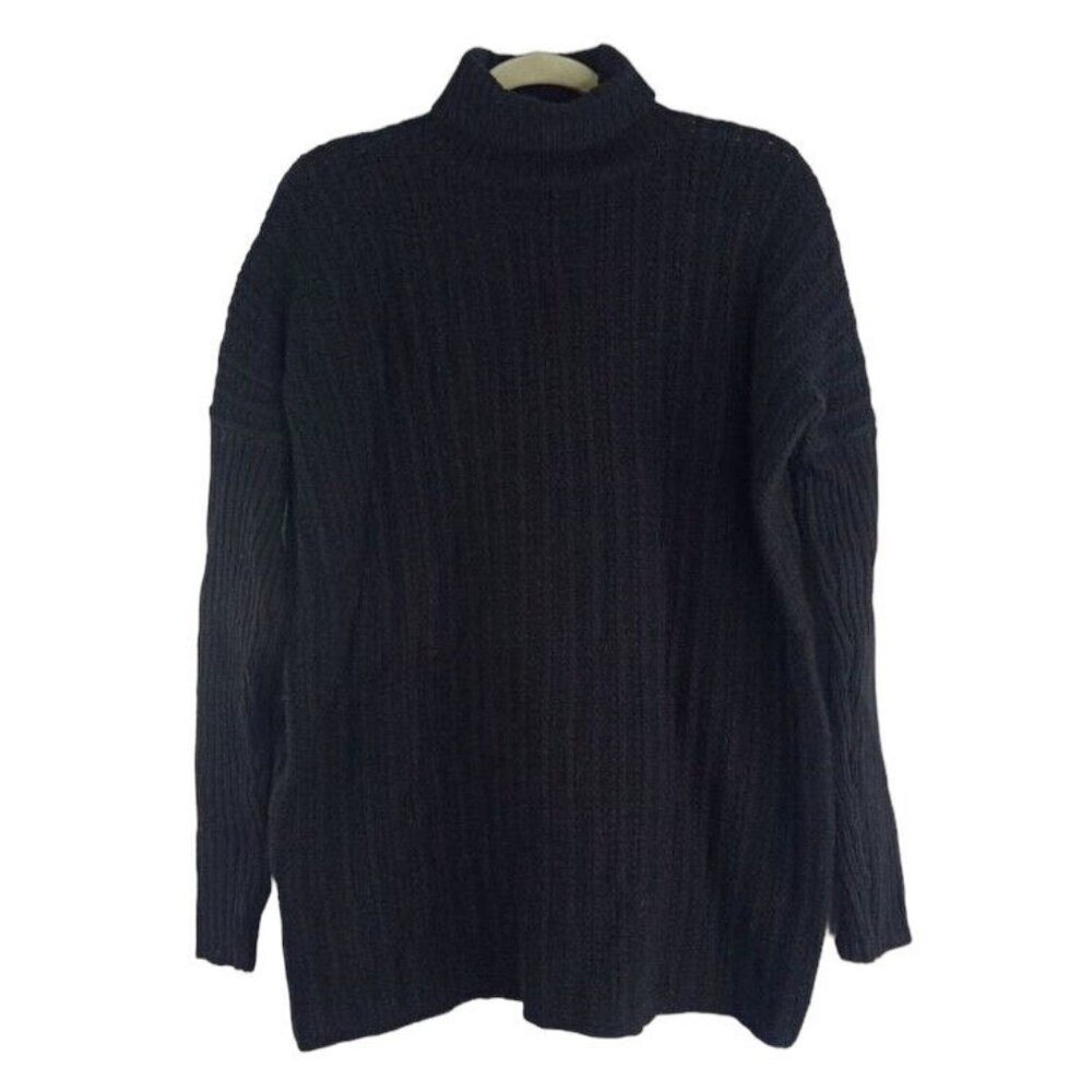 Garnet Hill Sweater Womens XSmall Old Money Pullover Layering Wool Turtleneck